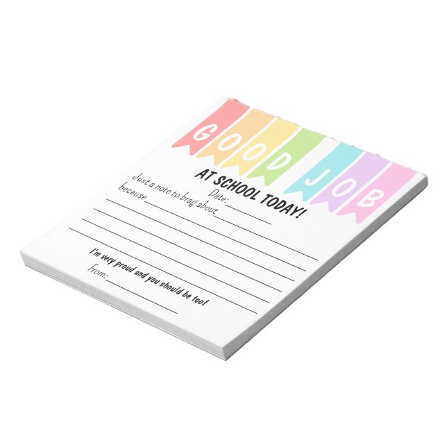 Good Job At School Today Brag Notes (Rotated)