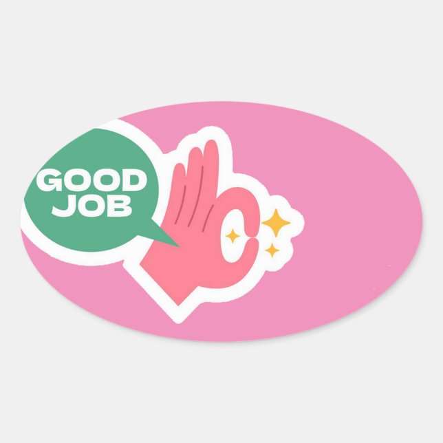 Good job oval Stickers (Front)