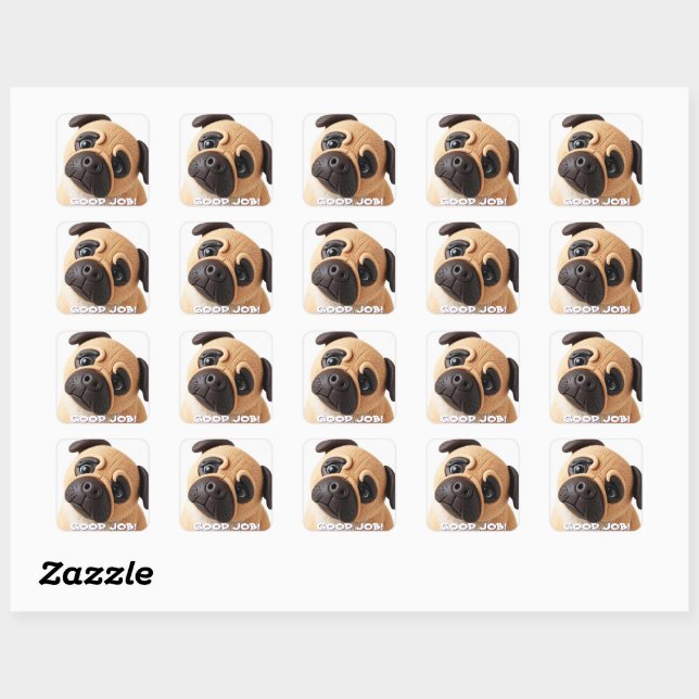 GOOD JOB PUG STICKER (Sheet)