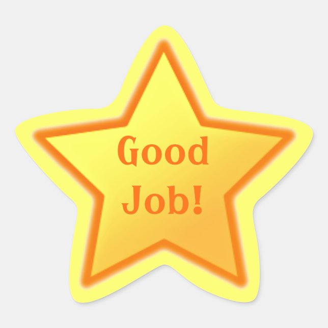 Good Job! Star Sticker (Front)