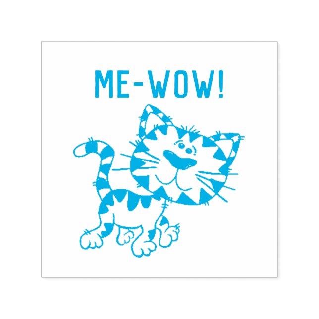 Good job teacher kitty cat me-wow meow A+ great Self-inking Stamp (Design)