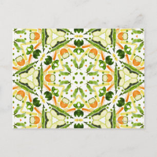 Good karma and well being from a healthy diet 3 postcard