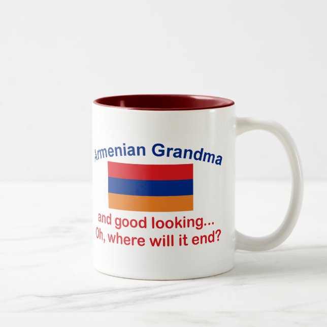 Good Lkg Armenian Grandma Two-Tone Coffee Mug (Right)