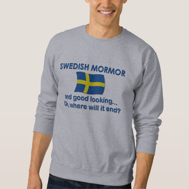 Good Lkg Swedish Mormor (Grandma) Sweatshirt (Front)
