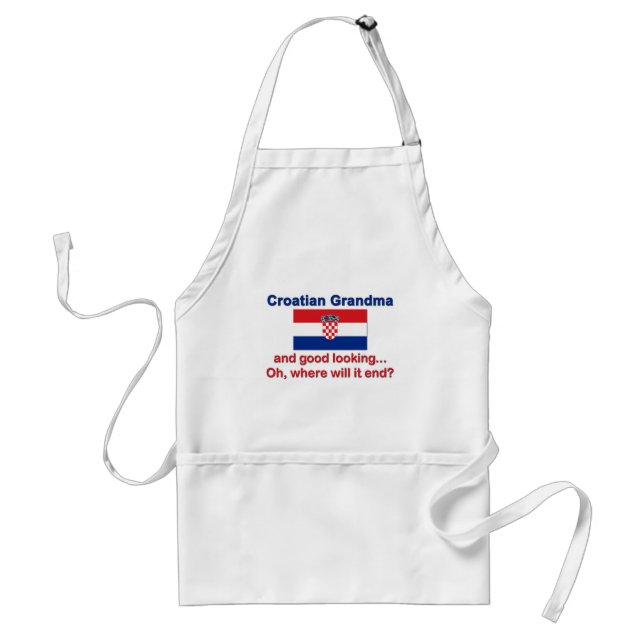 Good Looking Croatian Grandma Standard Apron (Front)