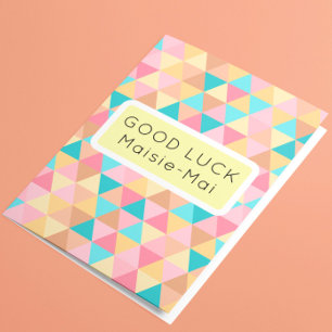 Good Luck Abstract Pastel  Card