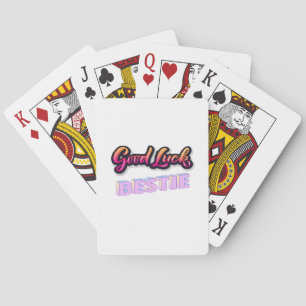Good Luck Bestie Playing Cards