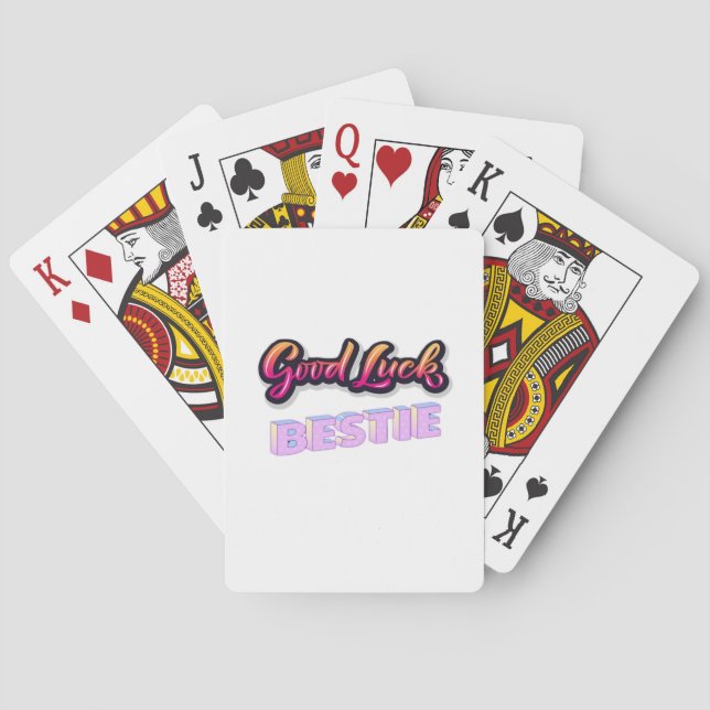 Good Luck Bestie  Playing Cards (Back)