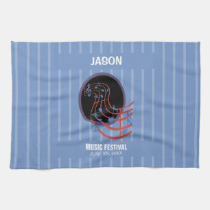 Good Luck, Black Music Circle Tea Towel