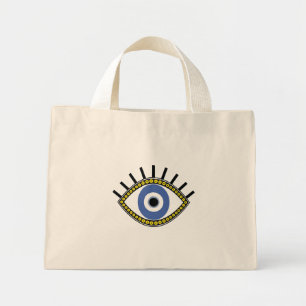 Good luck, Blue eye, greek amulet evil eye Mini Tote Bag