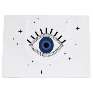 Good luck blue eye talisman greek evil eye large gift bag