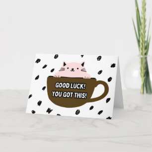 Good Luck Card, Cat in Card Design