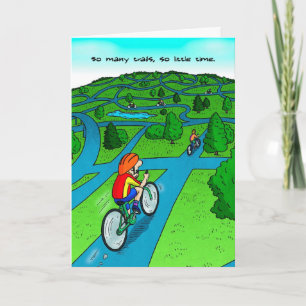 Good Luck Card for Cyclist - Cycling Trail