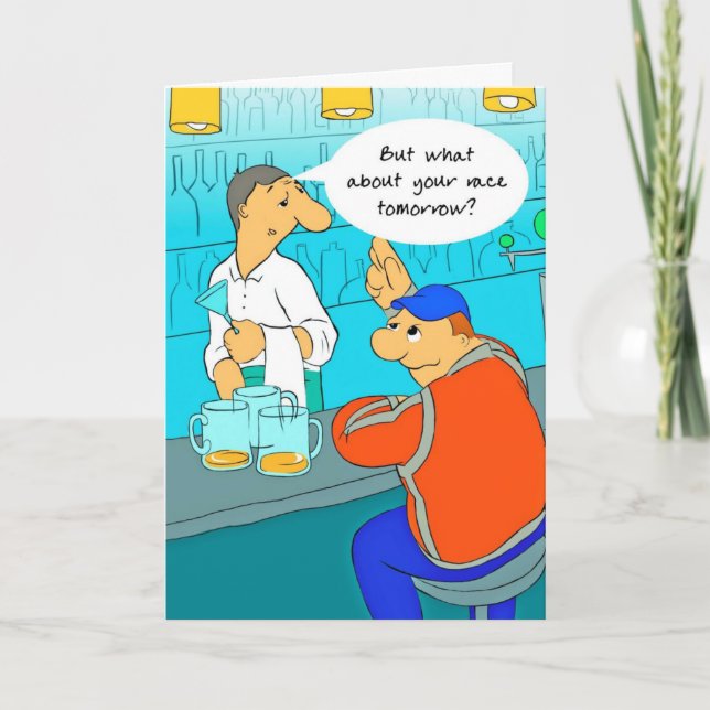 Good Luck Card for Marathon Runner - Carbo Loading (Front)