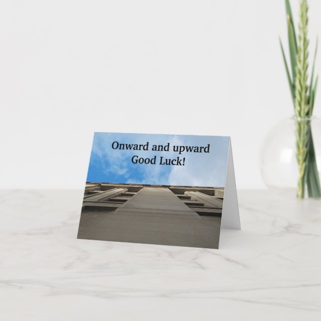Good Luck Card Onward Upward Professional Office (Front)