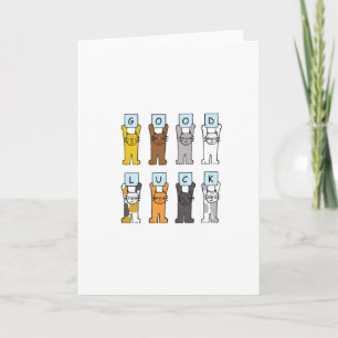 Good Luck, Cartoon Kittens. Card
