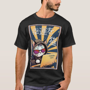 Good Luck Cat Japanese Feline Purrfect Cat T-Shirt