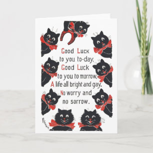 Good Luck Cats, Louis Wain Card