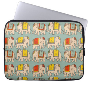 Good luck circus elephants cute elephant pattern laptop sleeve