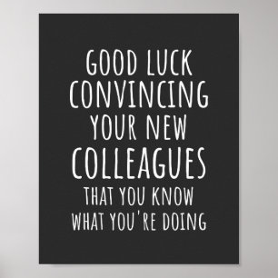 Good Luck Convincing Your New Coworkers That You Poster