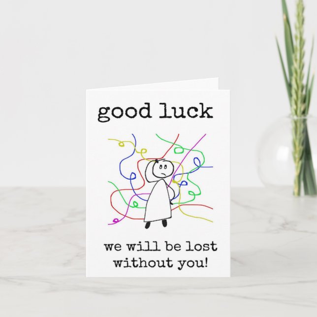 Good Luck, Coworker, Boss, Employees, Leaving Card (Front)