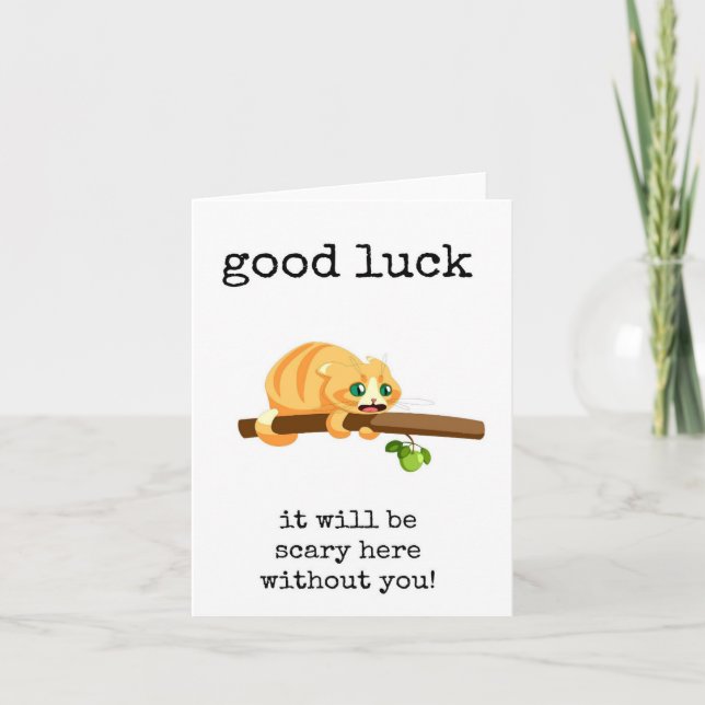 Good Luck, Coworker, Boss, Employees, Leaving Card (Front)