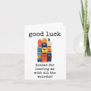 Good Luck, Coworker, Boss, Employees, Leaving Card