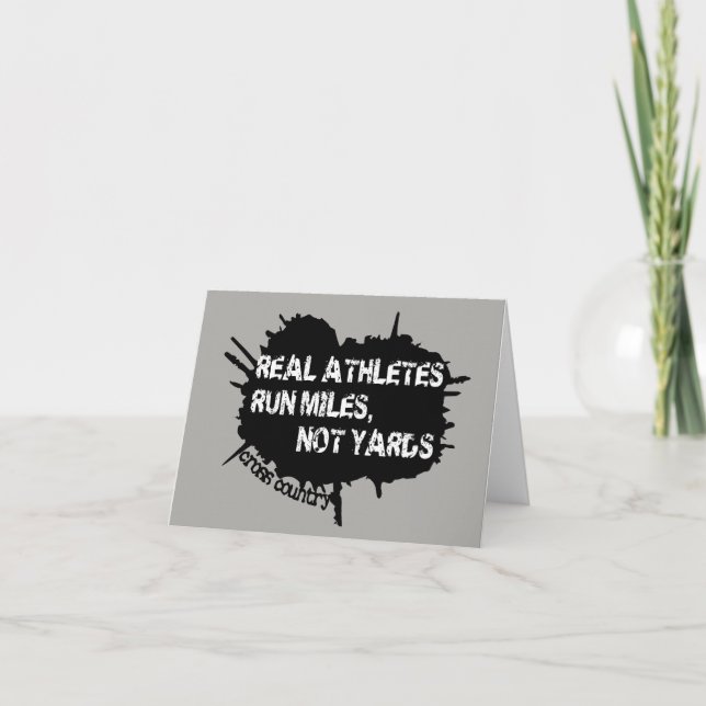 Good Luck Cross Country Runner Card (Front)