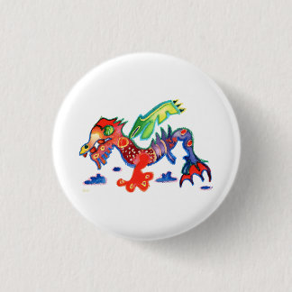 Good Luck Dragon,  Drache 3 Cm Round Badge
