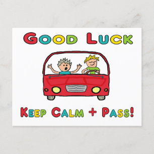 Good Luck Driving Test Postcard