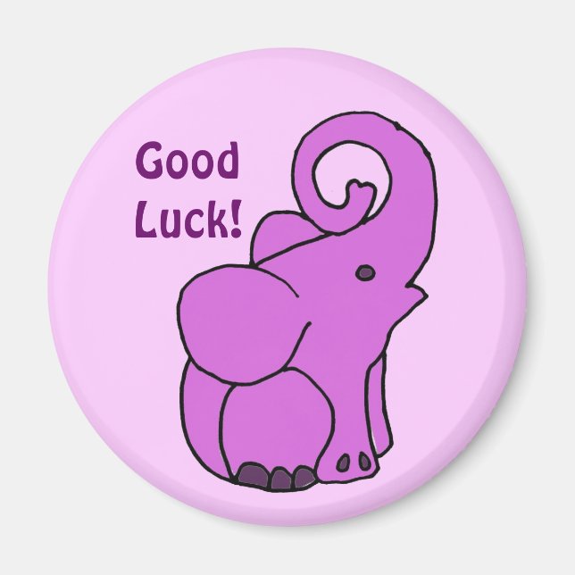 Good Luck! Elephant Magnet (Front)