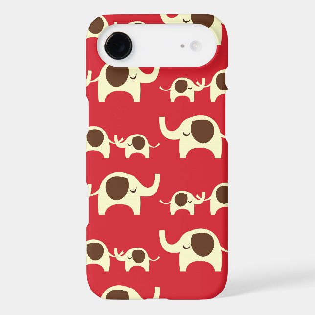 Good luck elephants cherry red cute nature pattern Case-Mate iPhone case (Back)