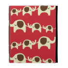 Good luck elephants cherry red cute nature pattern