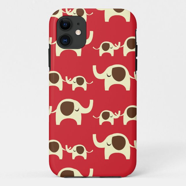 Good luck elephants cherry red iPhone 5S case skin (Back)