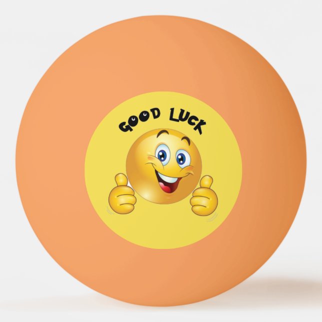 Good Luck emoji Ping Pong Ball (Back)