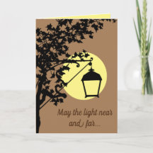 Good Luck & Encouragement, Vintage Lamp & Moon