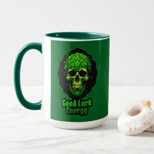 Good Luck Energy Skull St Patrick's Day - mug