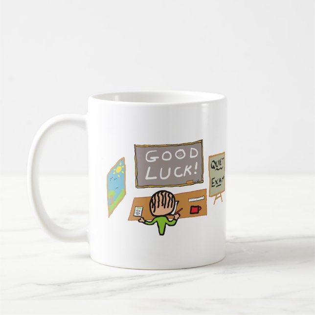 Good Luck Exams Coffee Mug (Left)