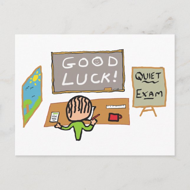 Good Luck Exams Postcard (Front)