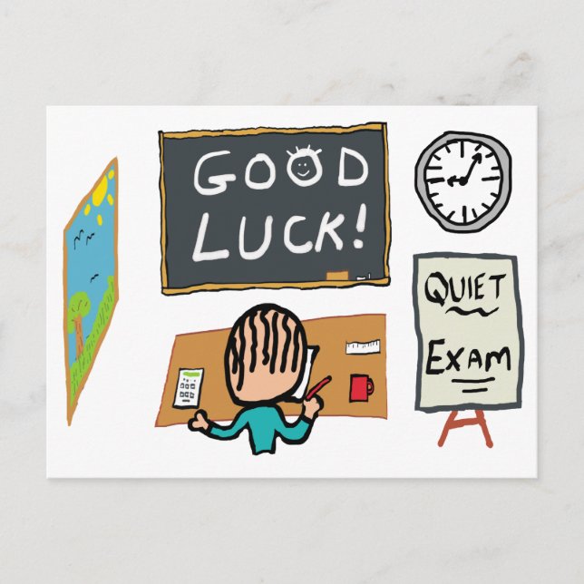 Good Luck Exams Postcard (Front)