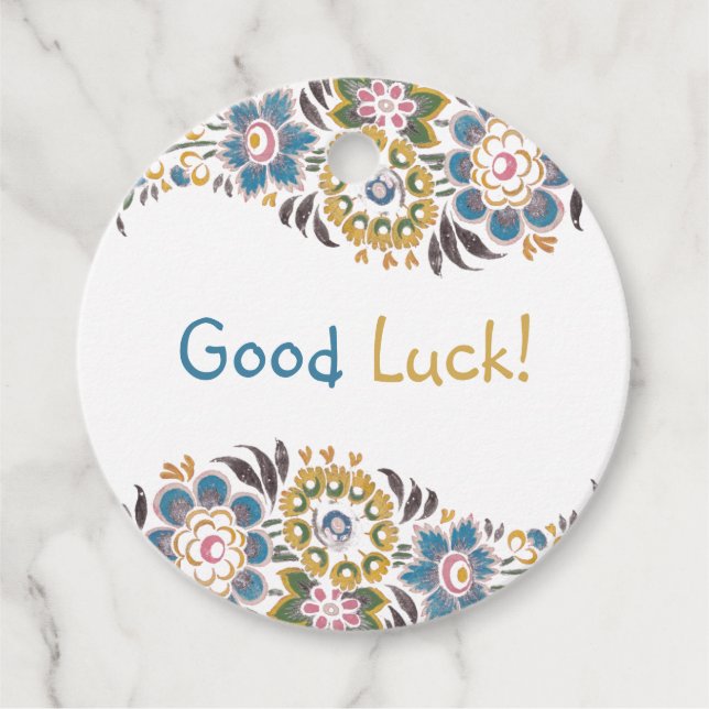 Good Luck Favour Tags (Front)