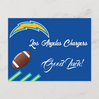 Good Luck for Los Angeles Chargers team Announcement Postcard