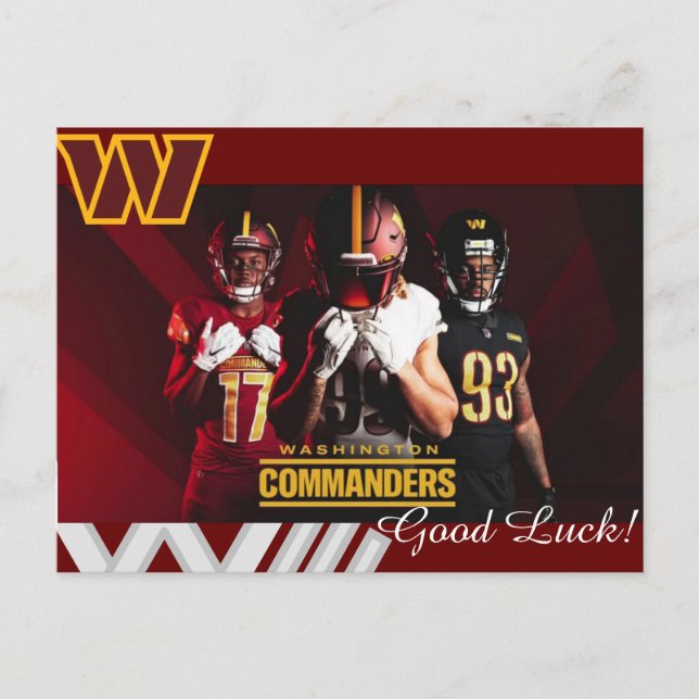 Good luck for Washington Commanders Postcard (Front)