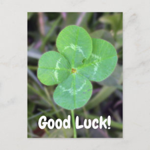 Good Luck! Four Leaf Clover Card