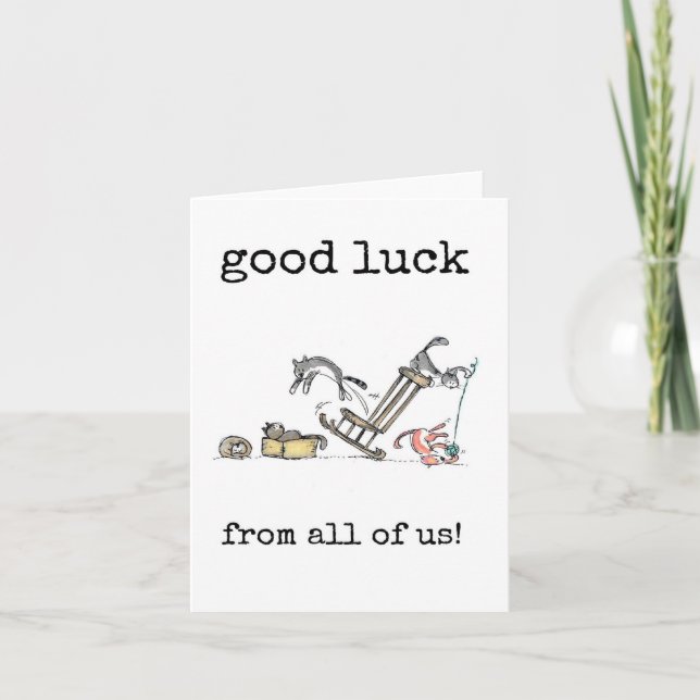 Good Luck From All of Us, Coworker Leaving Card (Front)