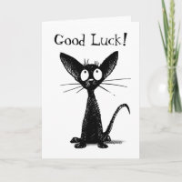 Good Luck Funny Custom Lucky Black Cat