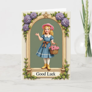 Good Luck Girl Roses Archway Card