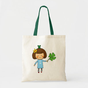 Good luck girl with a four leaf clover tote bag