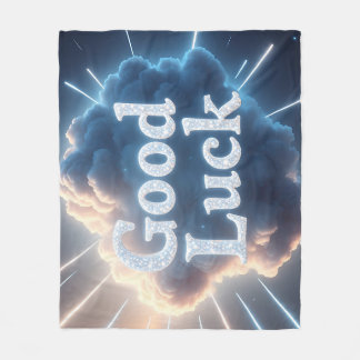 Good Luck — Glowing Cloud Typography with Light Be Fleece Blanket