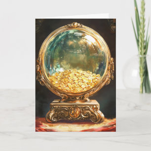 Good Luck Gold Money Holiday Card
